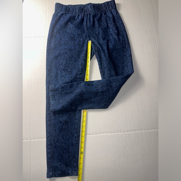 Soft Surroundings Women’s M‎ Blue Tapestry Print Jeggings Leggings Pull on - Picture 6 of 9